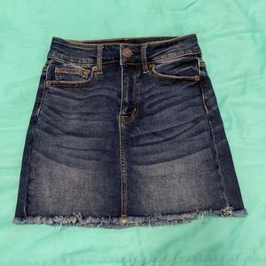 American Eagle High Rise Mini Jean Skirt